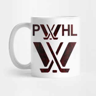 Distresed red Montreal pwhl logo Mug